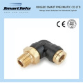 Composite Brass Collect Pneumatic Push-in Male Run Tee Swivel 371 PTC DOT Fittings